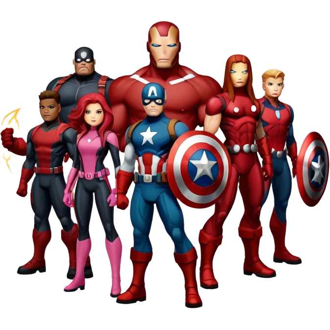 Marvel thunderbolts movie characters emoji