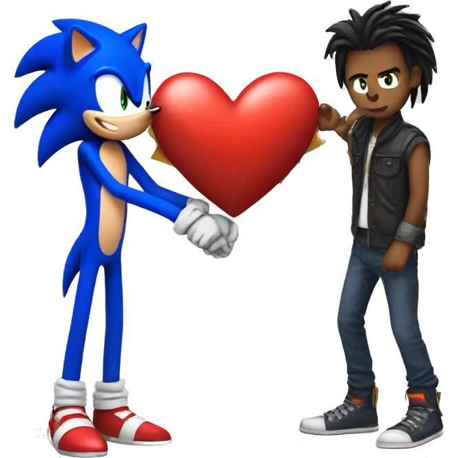 sonic love emoji
