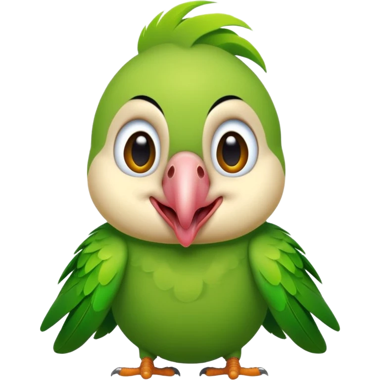funny parrot with tongue sticking out and goofy eyes emoji
