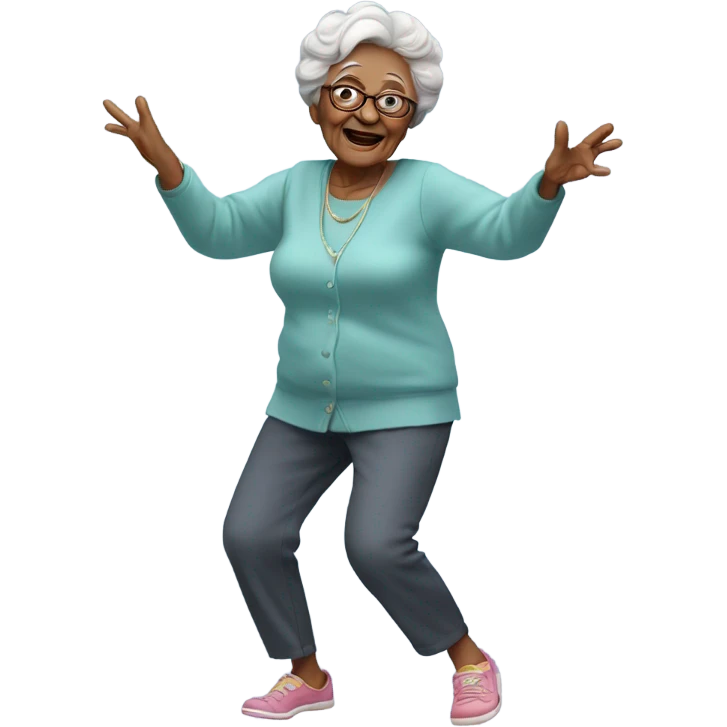 Grandma dancing ￼ emoji