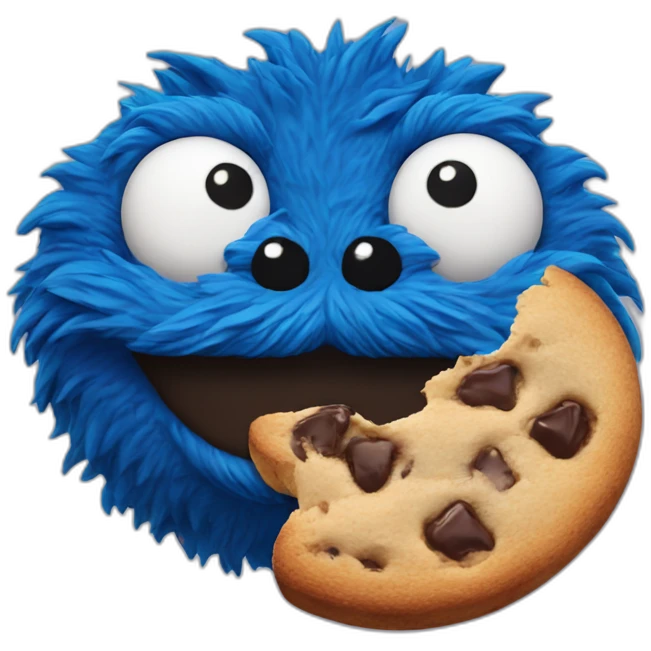 Cat Cookie Monster emoji