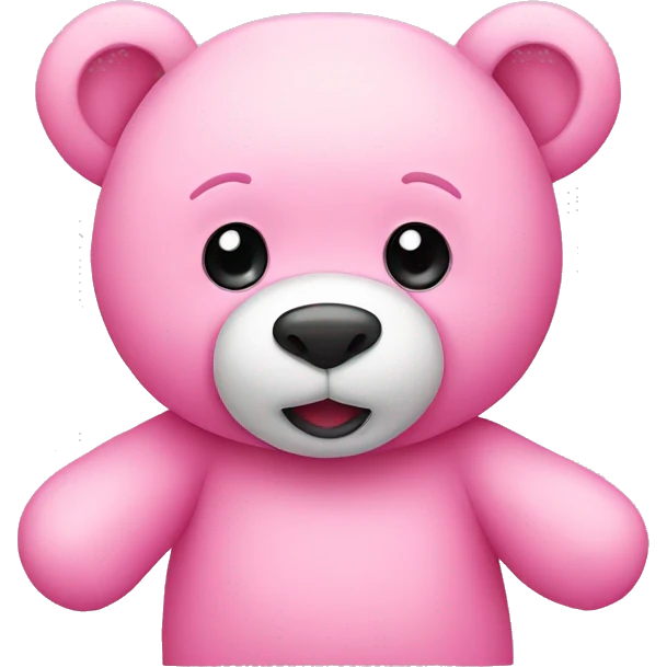 Pink teddy bear emoji