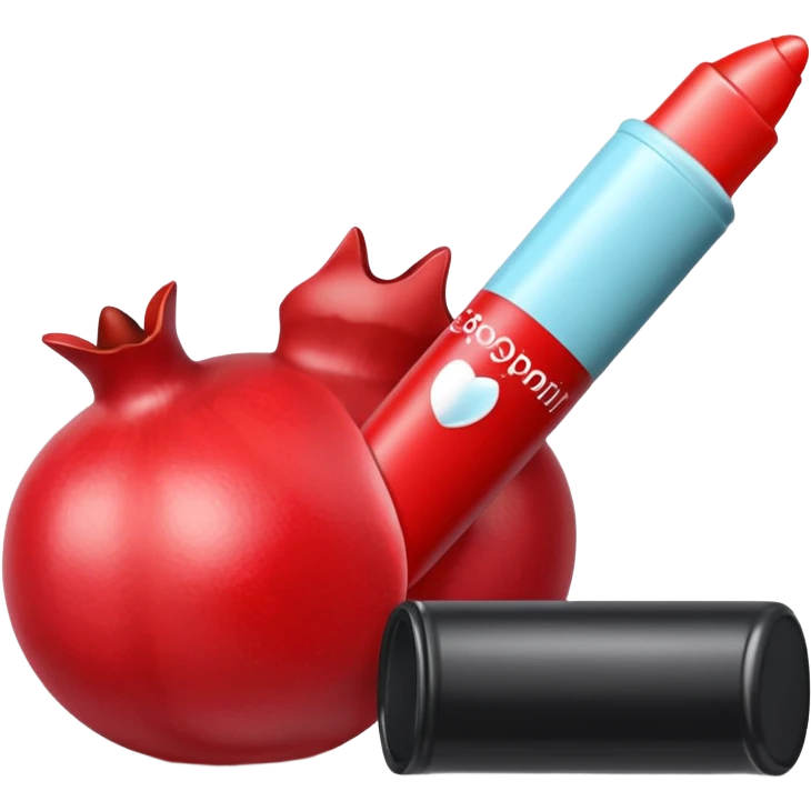 pomegranade lipbalm emoji
