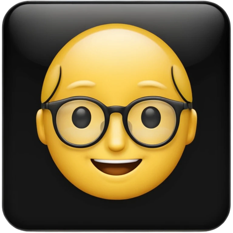 A SMILING EMOJI WITH BLACK FRAME GLASSES emoji