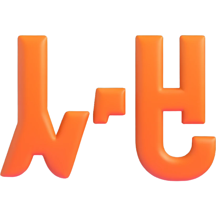 letters A and I, bold simple modern style with slight 3D effect emoji