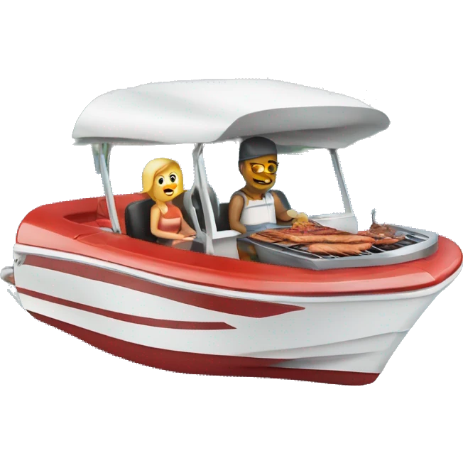 bbq on a speedboat emoji