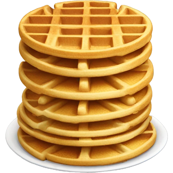 Stack of waffles wih uter on the top emoji