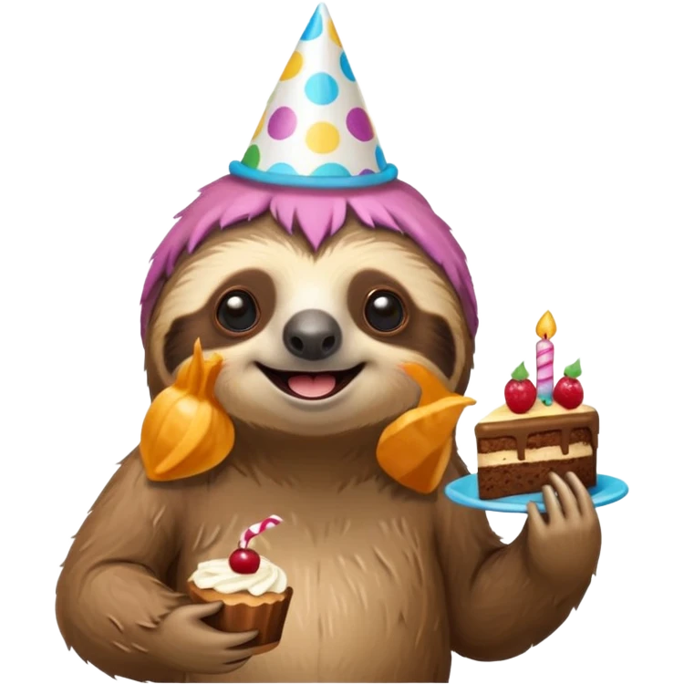 Sloth celebrating emoji