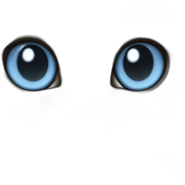 White-grey blue eyes Thai cat emoji