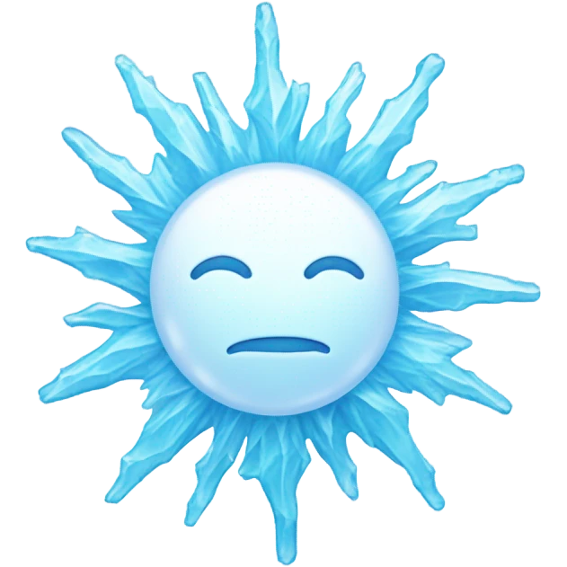 Freezing sun emoji