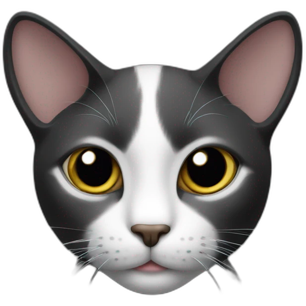 Gato negro con blanco emoji