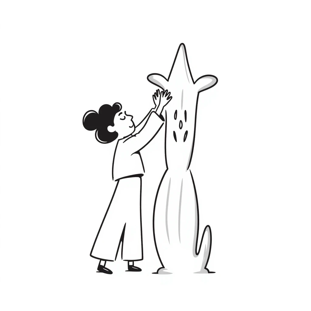 doodle style drawing of a girl getting splashed with milk emoji