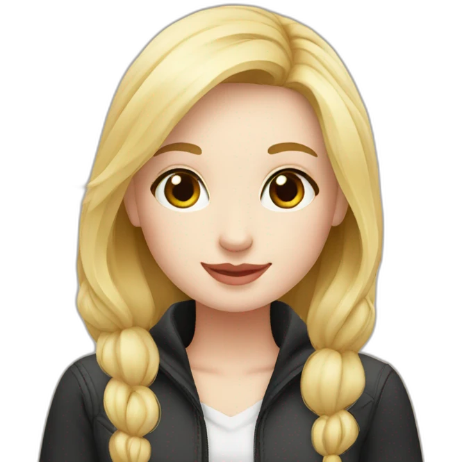 Blonde calin avec panda emoji