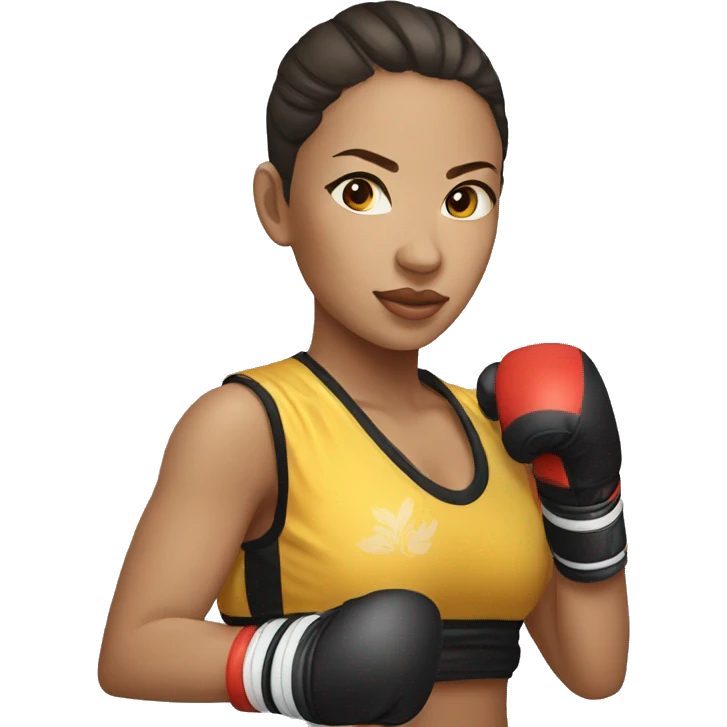 muay thai female emoji