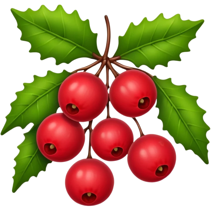 red christmas mistletoe emoji