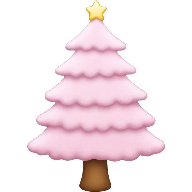 pastel pink christmas tree emoji