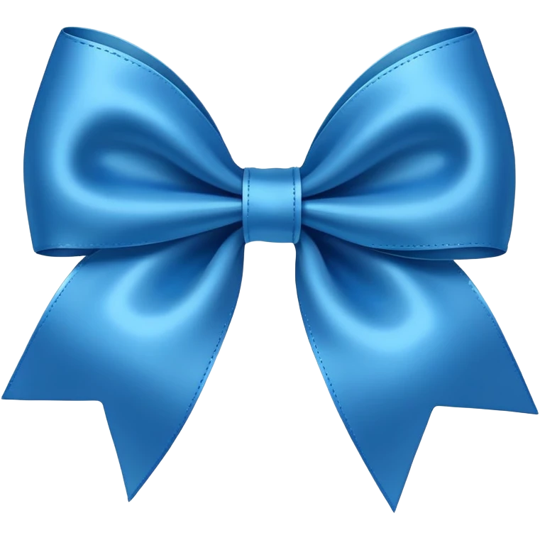 Moño lazo azul emoji