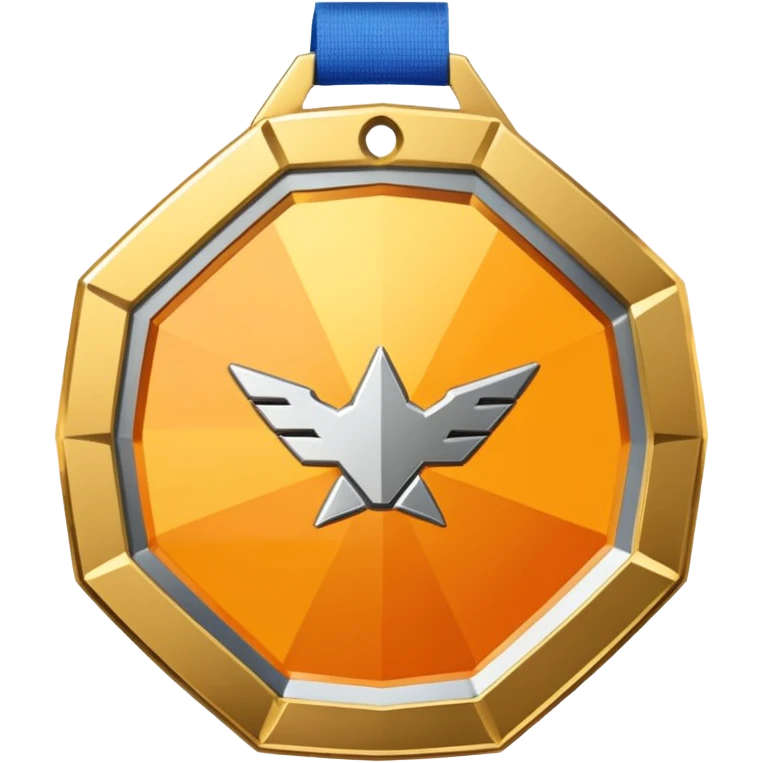 Can you please create a medal like this " 🥇 " that won't have the tape, and that will be octagon shaped. And inside it, instead of having the number " 1 " please change it with Mclaren logo. emoji