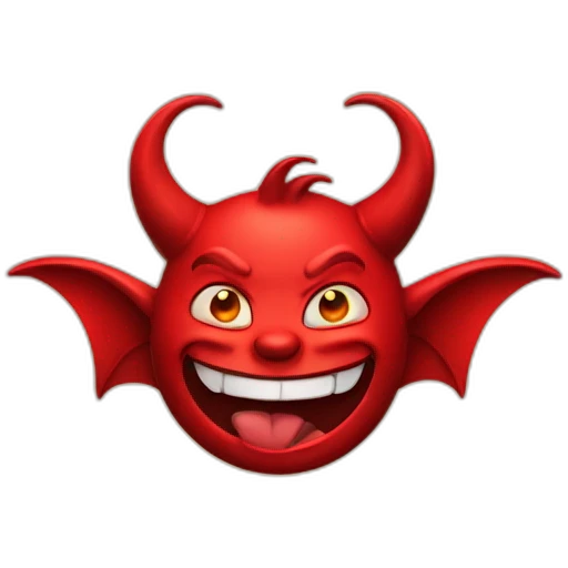 Red smiling devil emoji