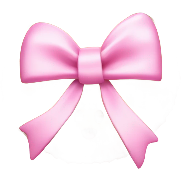 Baby pink croquette bow emoji
