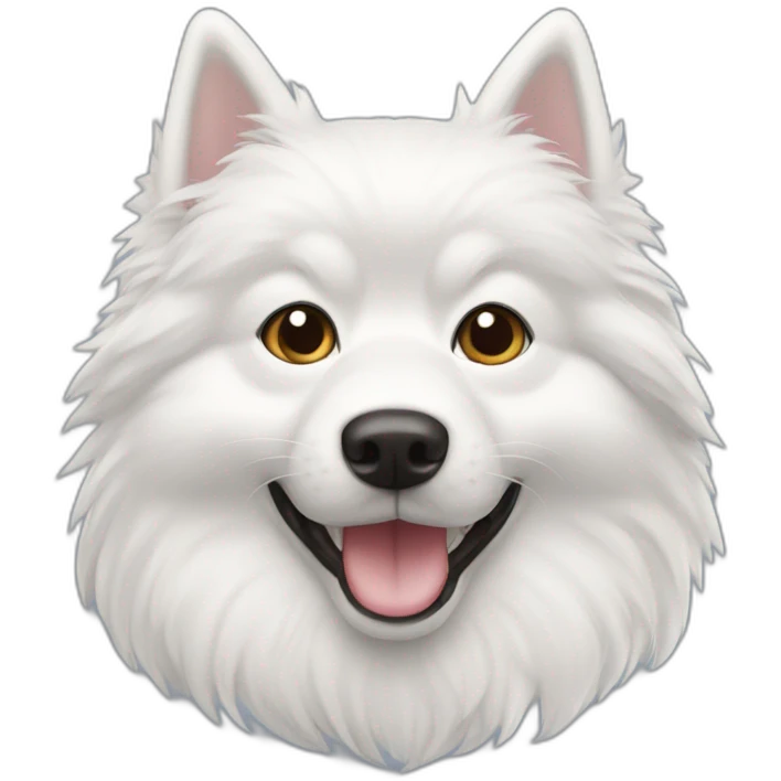 Spitz nain blanc emoji