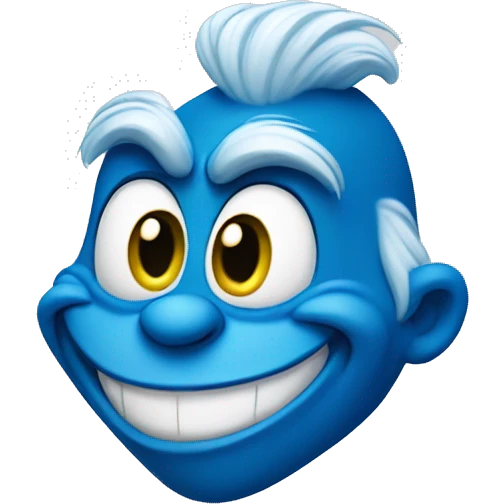 cartoon blue grinch grinning  emoji