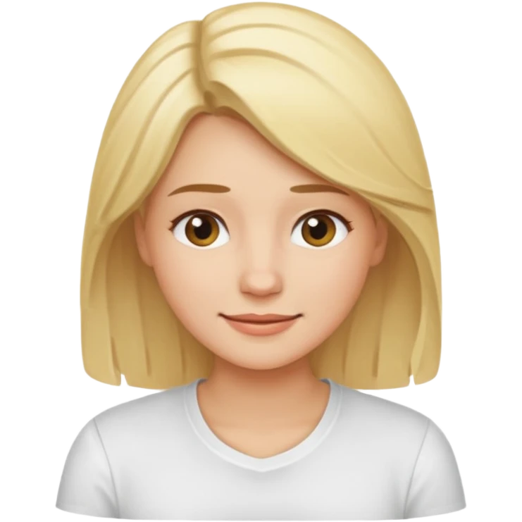 Blondt hår, trøtt, jente, mamma, blid emoji