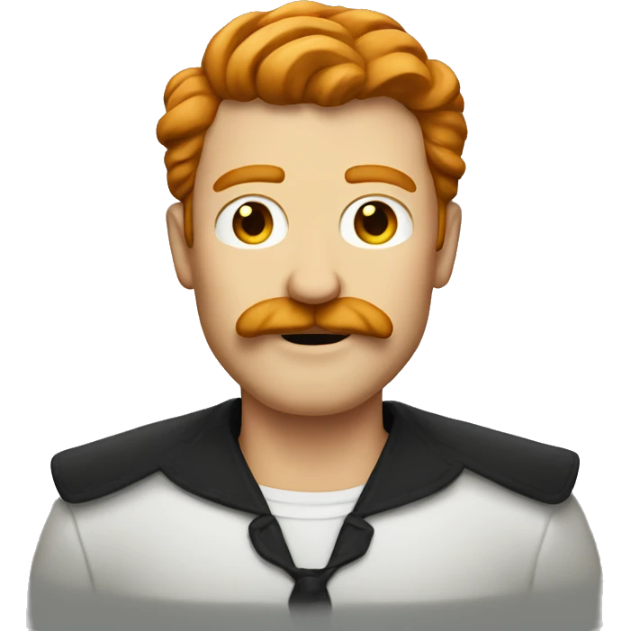 bold man with ginger mustache emoji