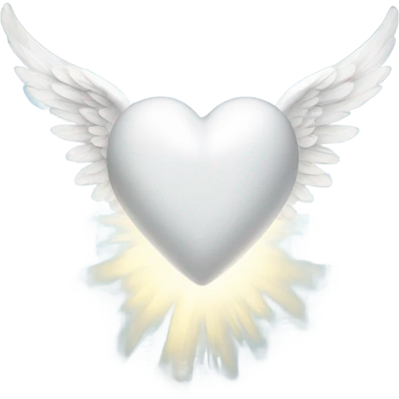 Angel white heart shine  emoji