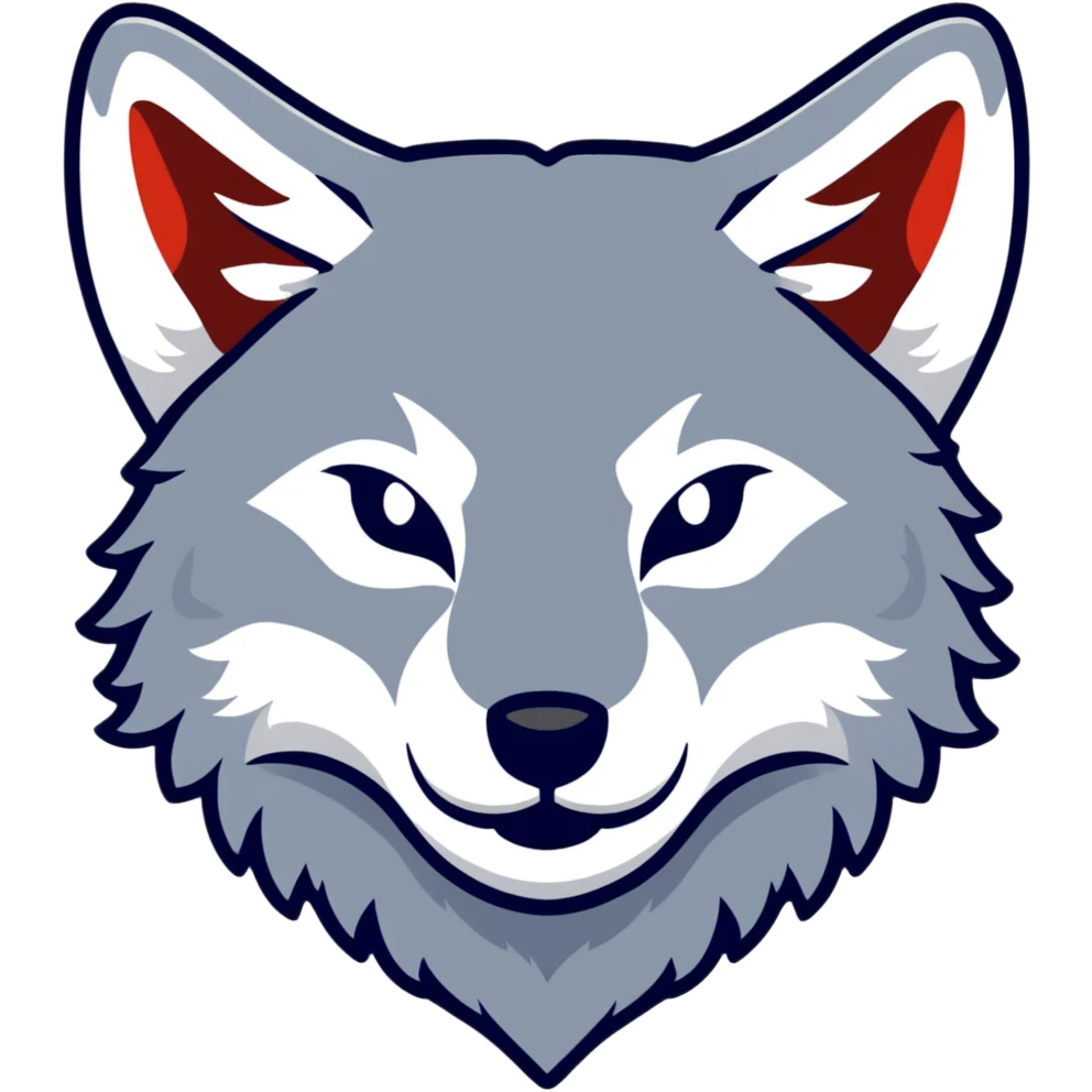 happy wolf head emoji