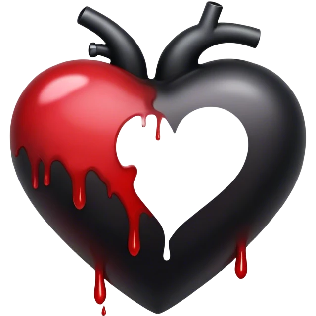 Bleed black heart emoji