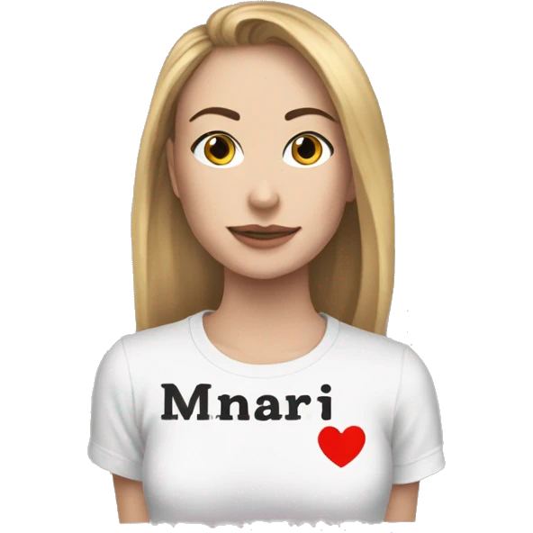 T-shirt with the inscription “I ❤️ mari” emoji