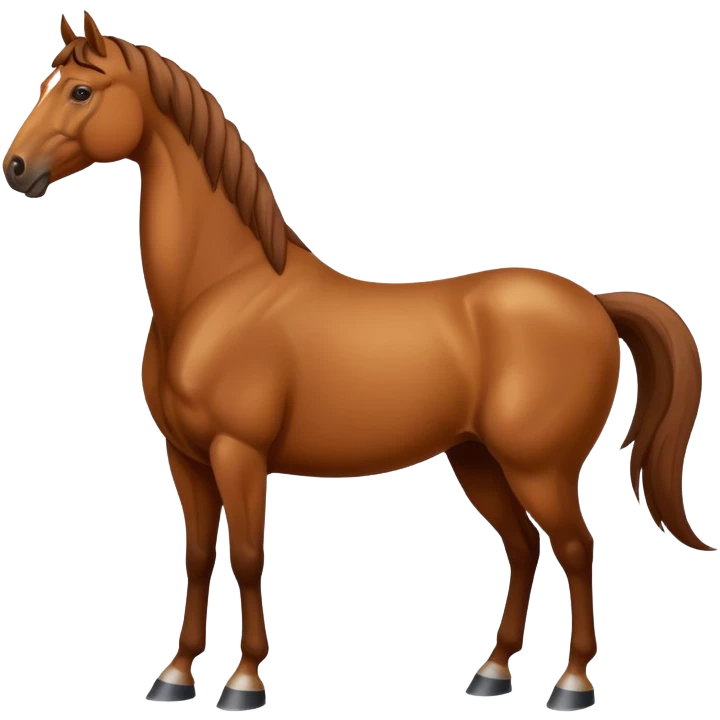 A majestic brown horse standing emoji