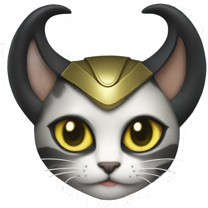 loki cat with horns helmet  emoji