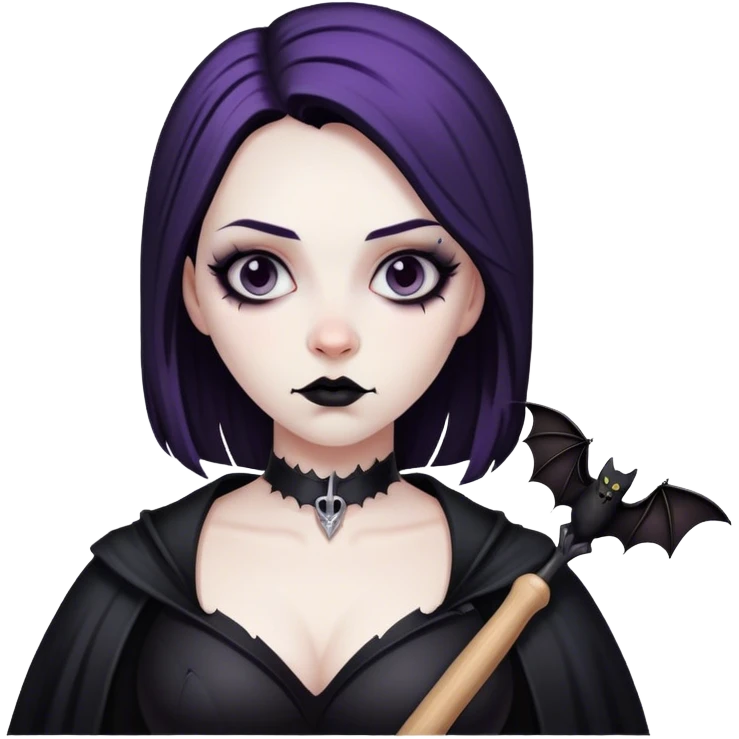 Goth bat emoji