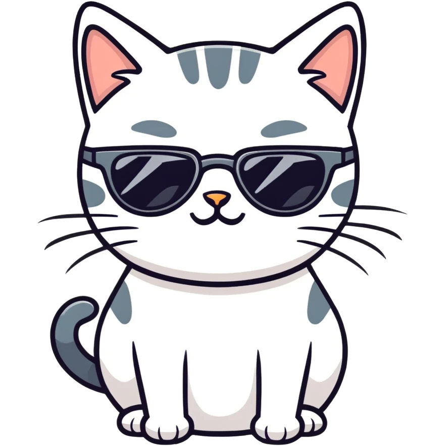Cat with sunglasses emoji