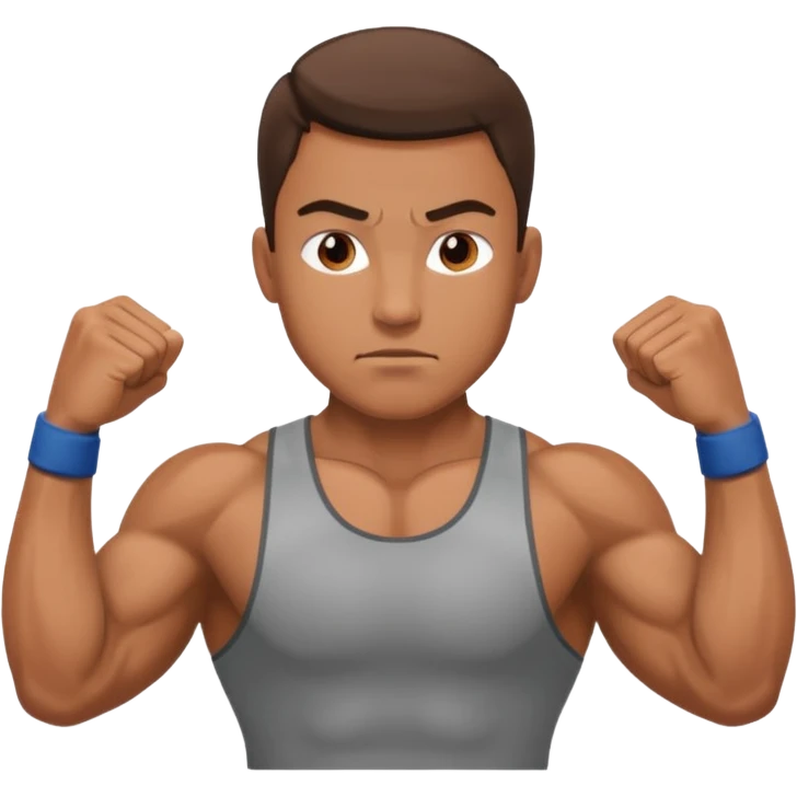 HOMBRE HACIENDO EJERCICIO SIN FONDO emoji