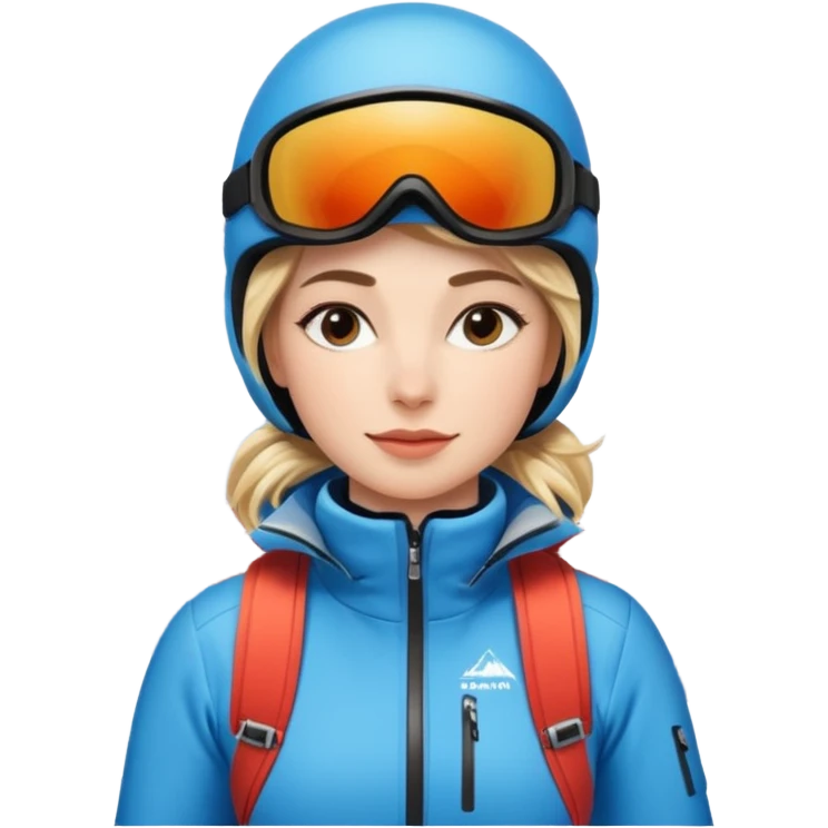 Woman Ski, Background mtterhorn emoji