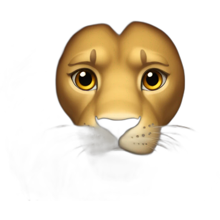 A super hero lion emoji