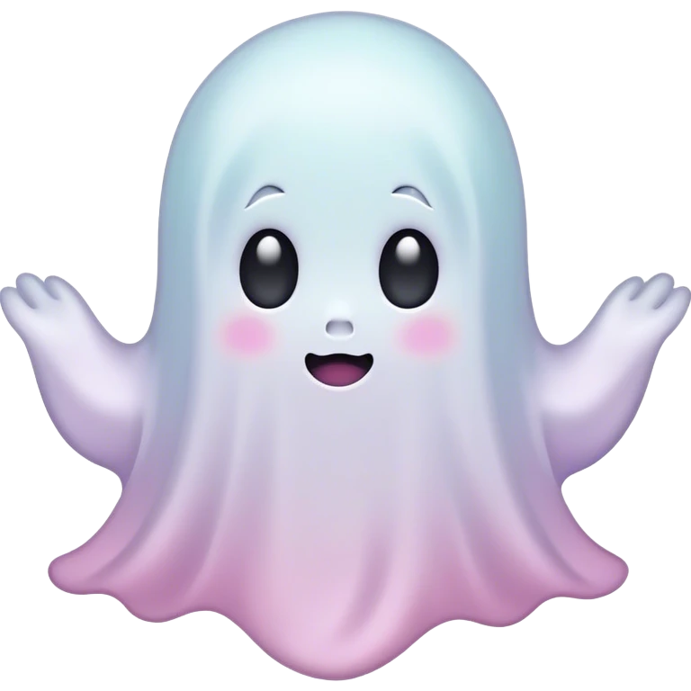 Kawaii pastel ghost emoji