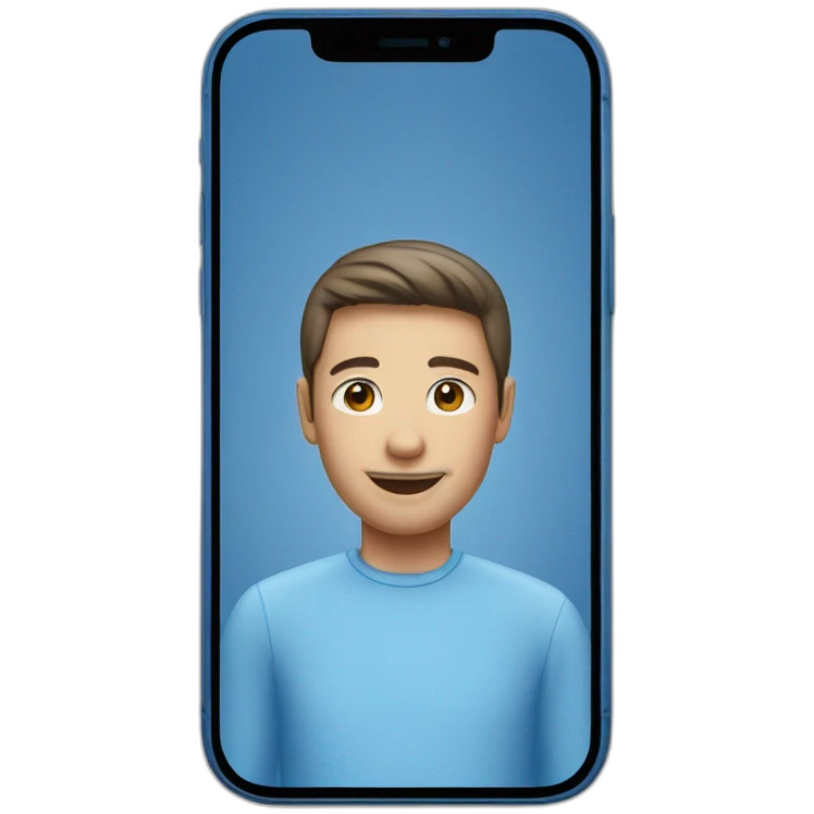 iphone 13 pro blue emoji