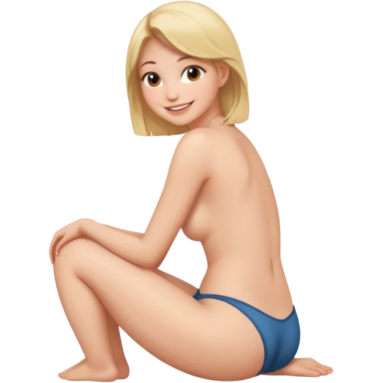 Bare butt girl emoji
