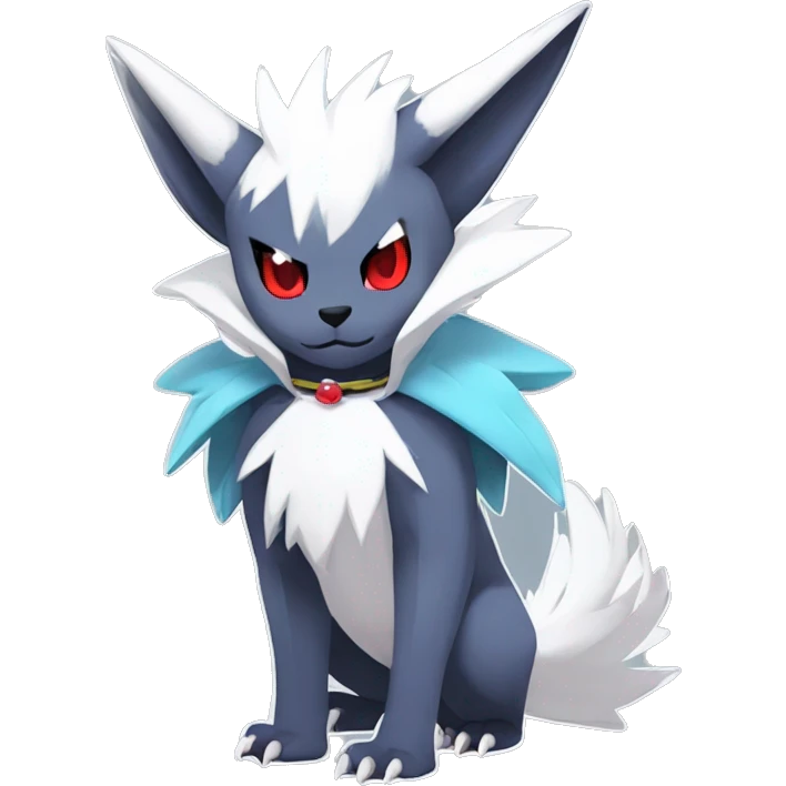 Cool Edgy Absol-Zangoose-Sneasel-Quilava with a collar on, full body emoji