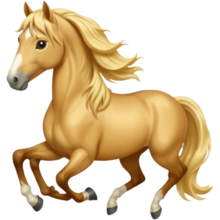 horse with long blonde hair emoji