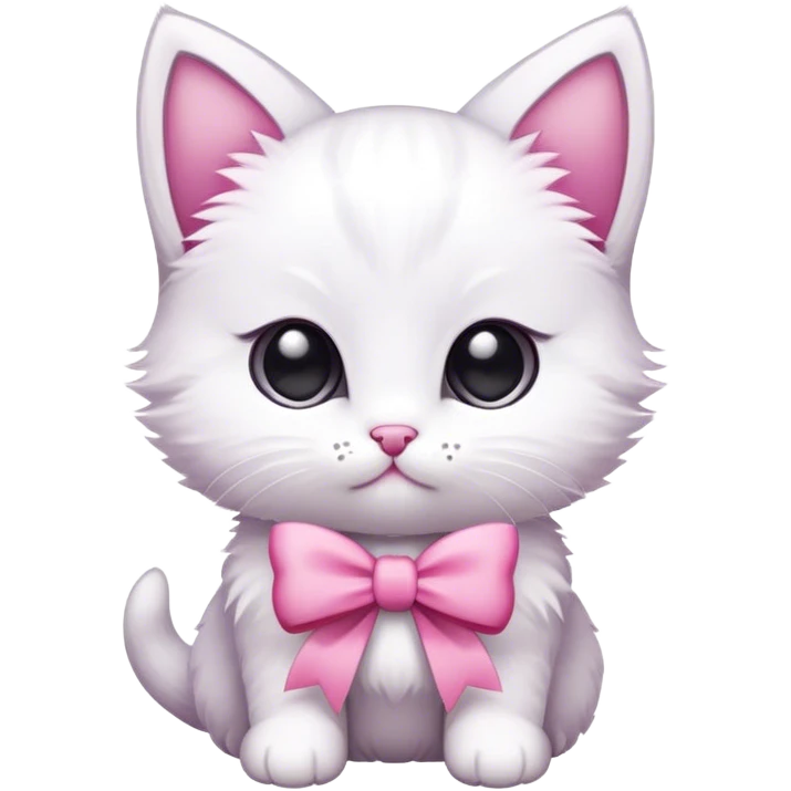 kitten with pink bow  emoji