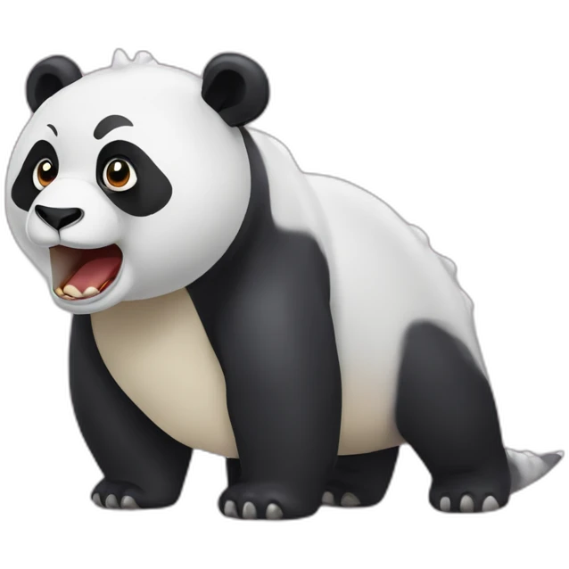 A panda bear mixed with a dinosaur emoji