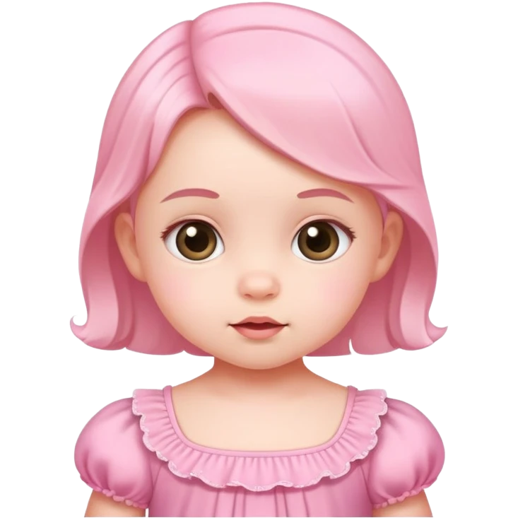 baby girl wearing a pink dress emoji