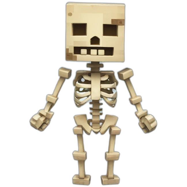 laughing minecraft skeleton emoji