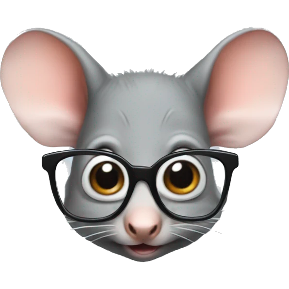 Elephant Shrew with glasses emoji