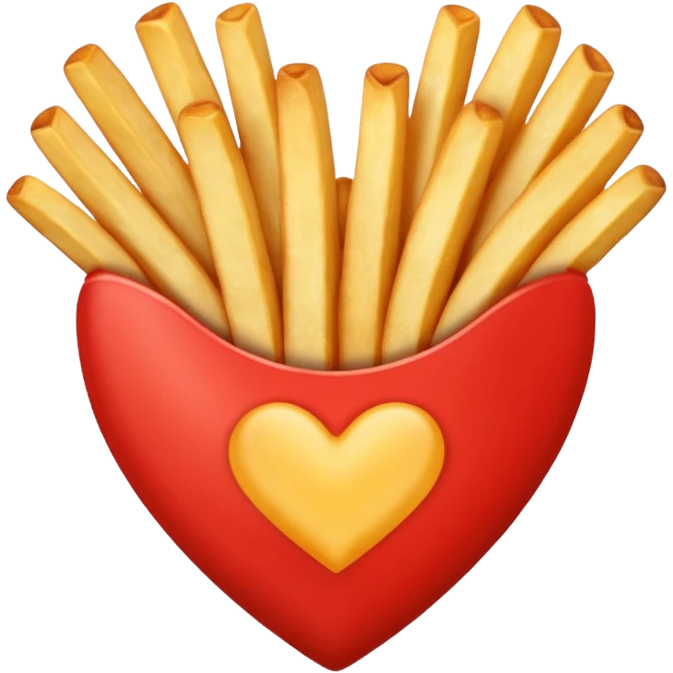 French fries in heart shape emoji